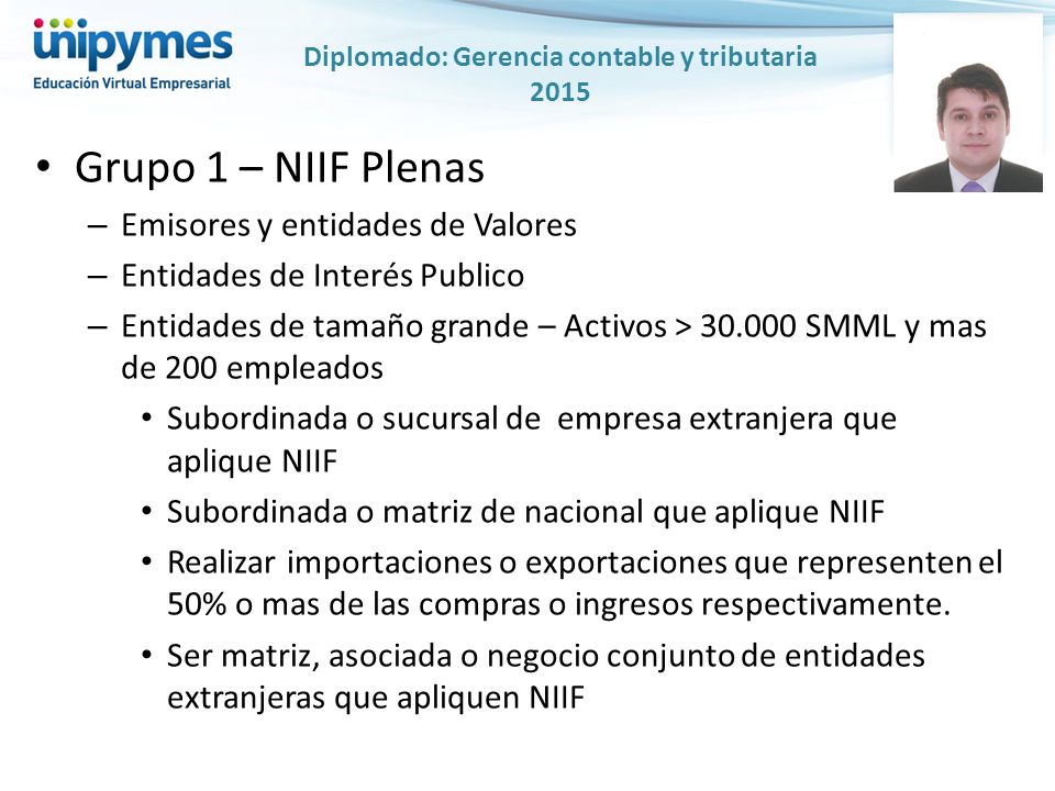 Grupo 1 – NIIF Plenas Emisores y entidades de Valores