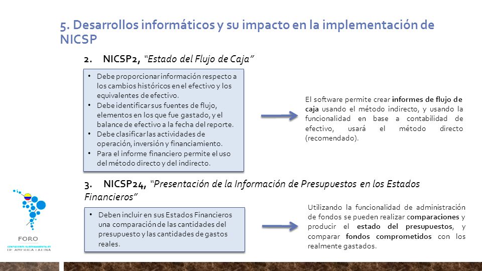 5. Desarrollos informáticos y su impacto en la implementación de NICSP