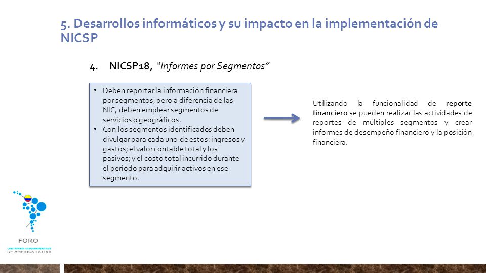 5. Desarrollos informáticos y su impacto en la implementación de NICSP