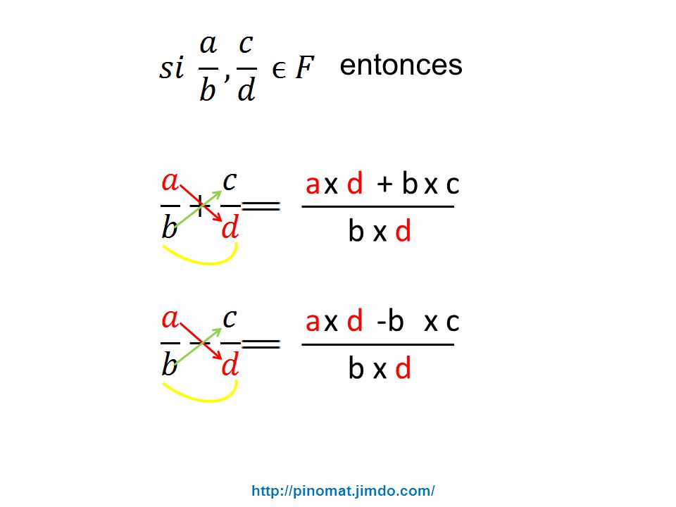 a x d + b x c b x d a x d -b x c b x d entonces