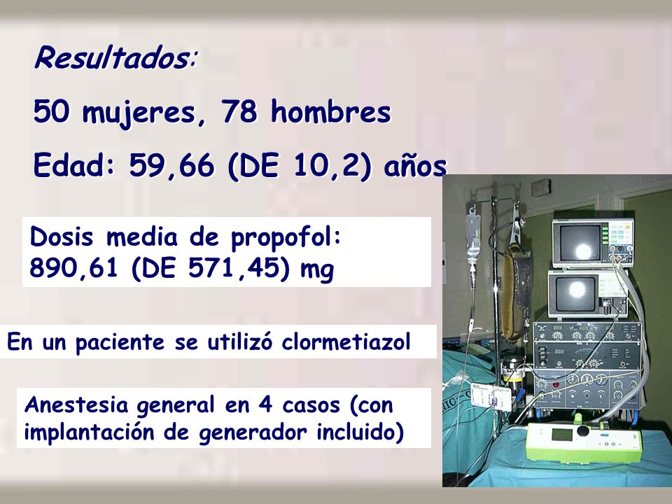 Resultados: 50 mujeres, 78 hombres Edad: 59,66 (DE 10,2) años