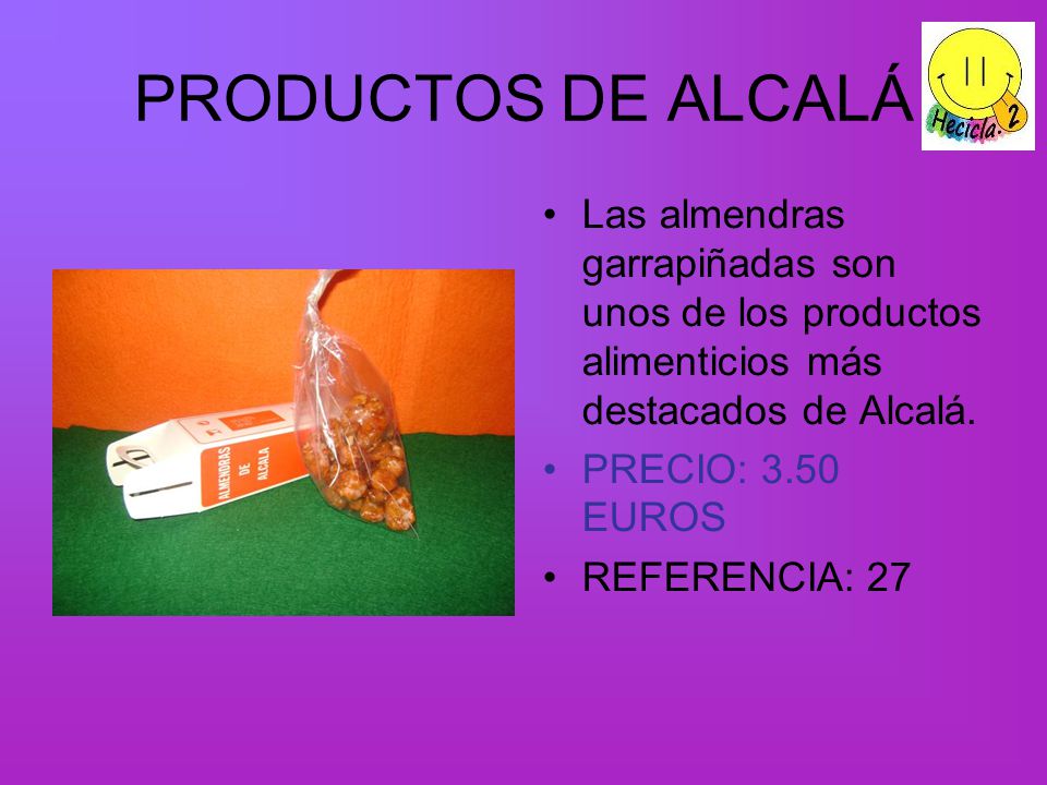 PRODUCTOS DE ALCALÁ Las almendras garrapiñadas son unos de los productos alimenticios más destacados de Alcalá.