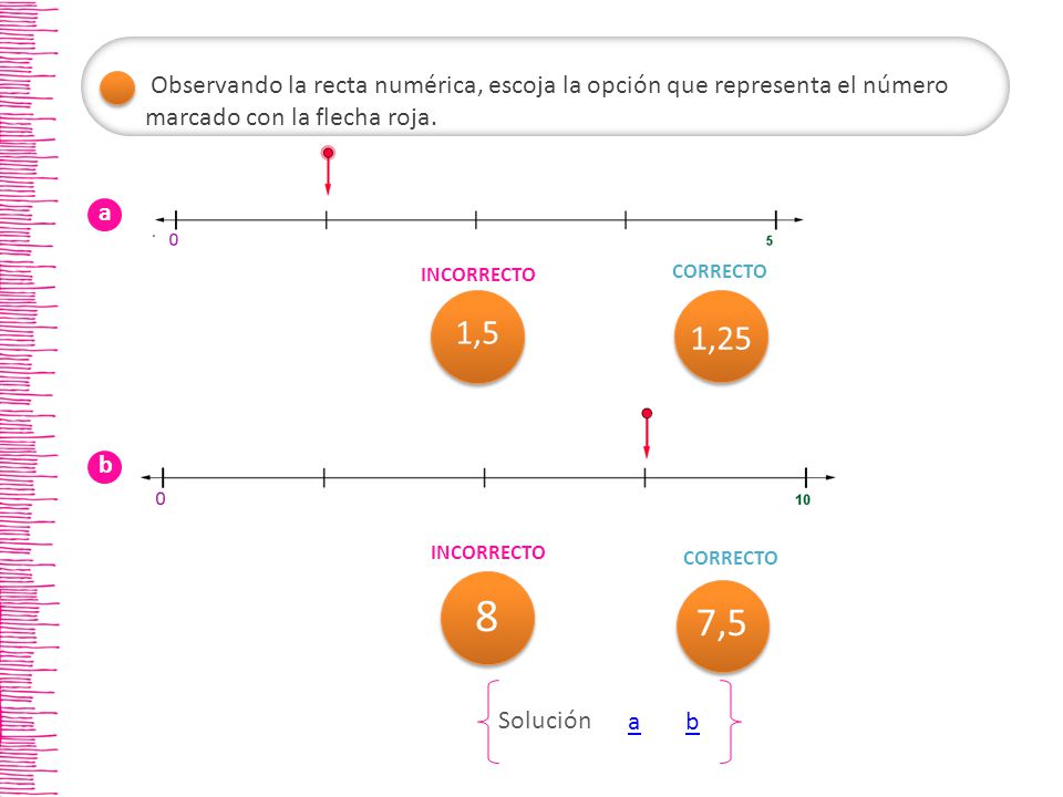 Observando la recta numérica, escoja la opción que representa el número marcado con la flecha roja.