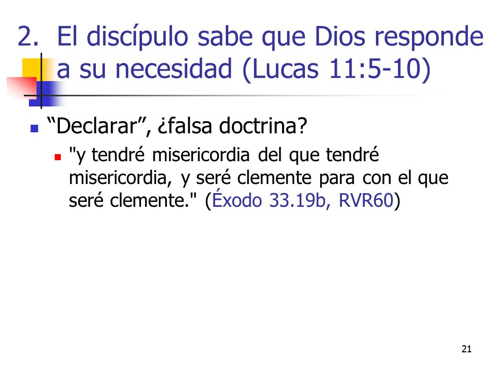 El discípulo sabe que Dios responde a su necesidad (Lucas 11:5-10)