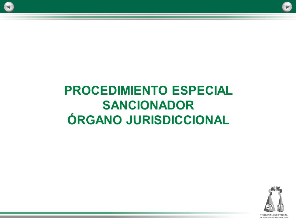 PROCEDIMIENTO ESPECIAL SANCIONADOR ÓRGANO JURISDICCIONAL