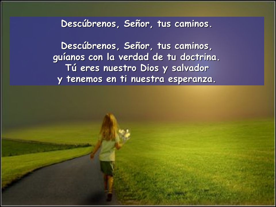 Descúbrenos, Señor, tus caminos. Descúbrenos, Señor, tus caminos,