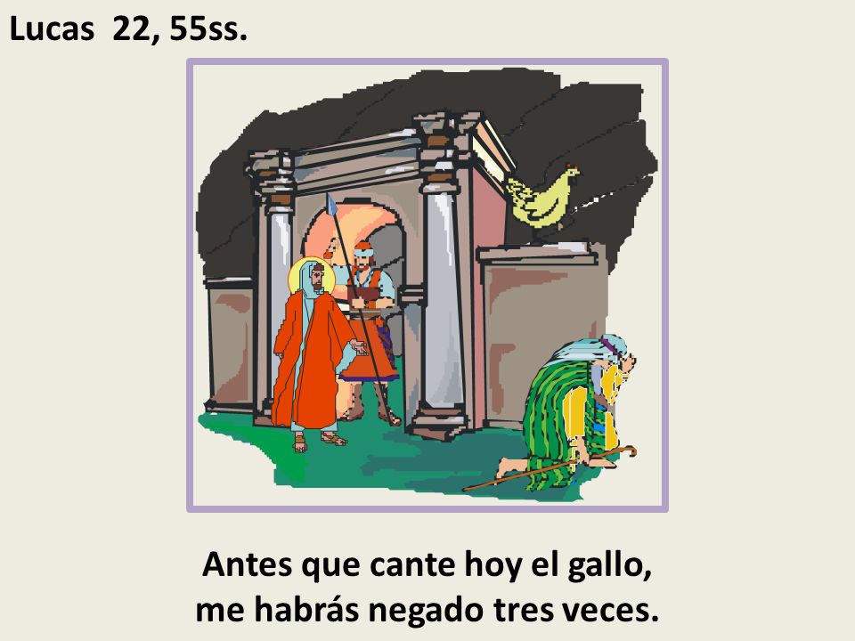 Antes que cante hoy el gallo, me habrás negado tres veces.