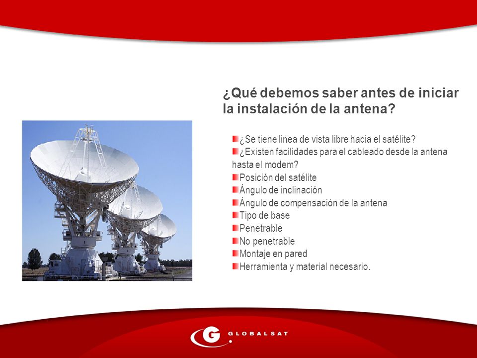 ¿Qué debemos saber antes de iniciar la instalación de la antena