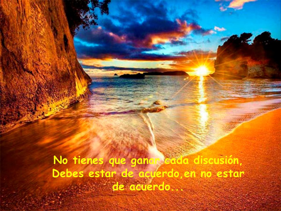 No tienes que ganar cada discusión, Debes estar de acuerdo,en no estar de acuerdo...
