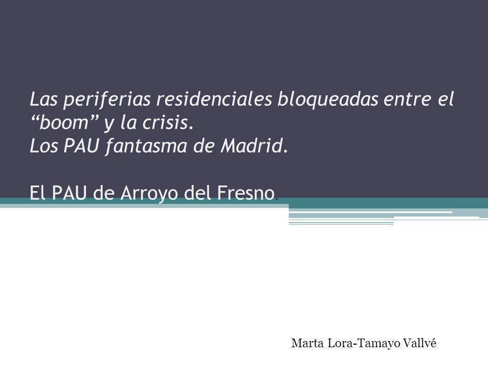 Las periferias residenciales bloqueadas entre el boom y la crisis
