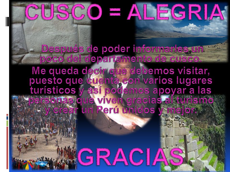 Después de poder informarles un poco del departamento de cusco.
