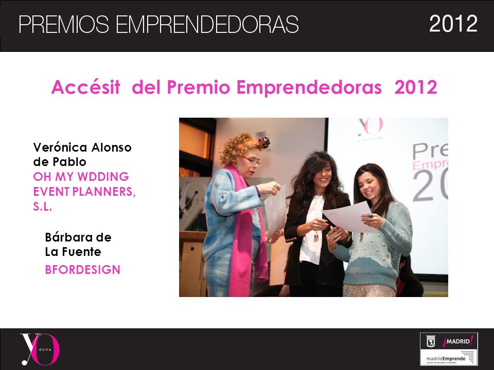 Accésit del Premio Emprendedoras 2012