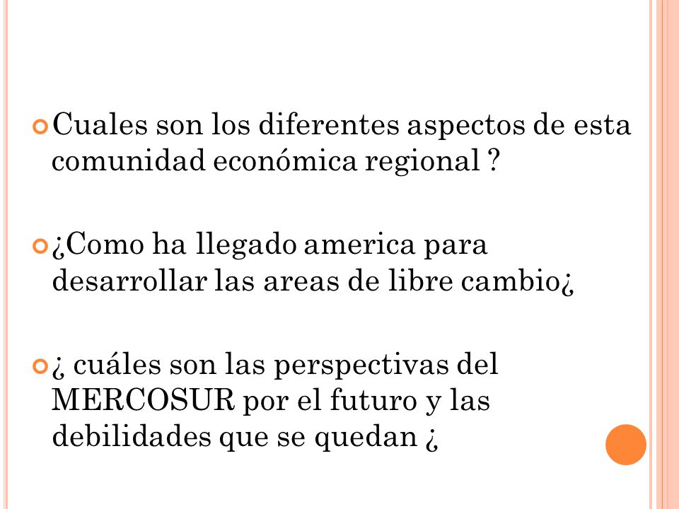 Cuales son los diferentes aspectos de esta comunidad económica regional
