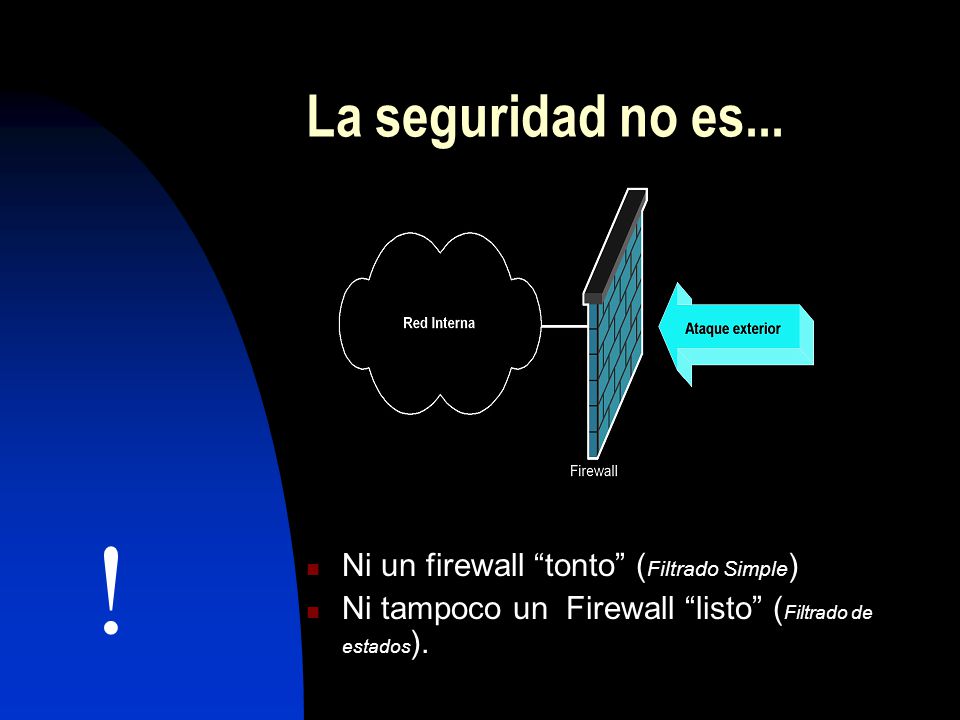 ! La seguridad no es... Ni un firewall tonto (Filtrado Simple)