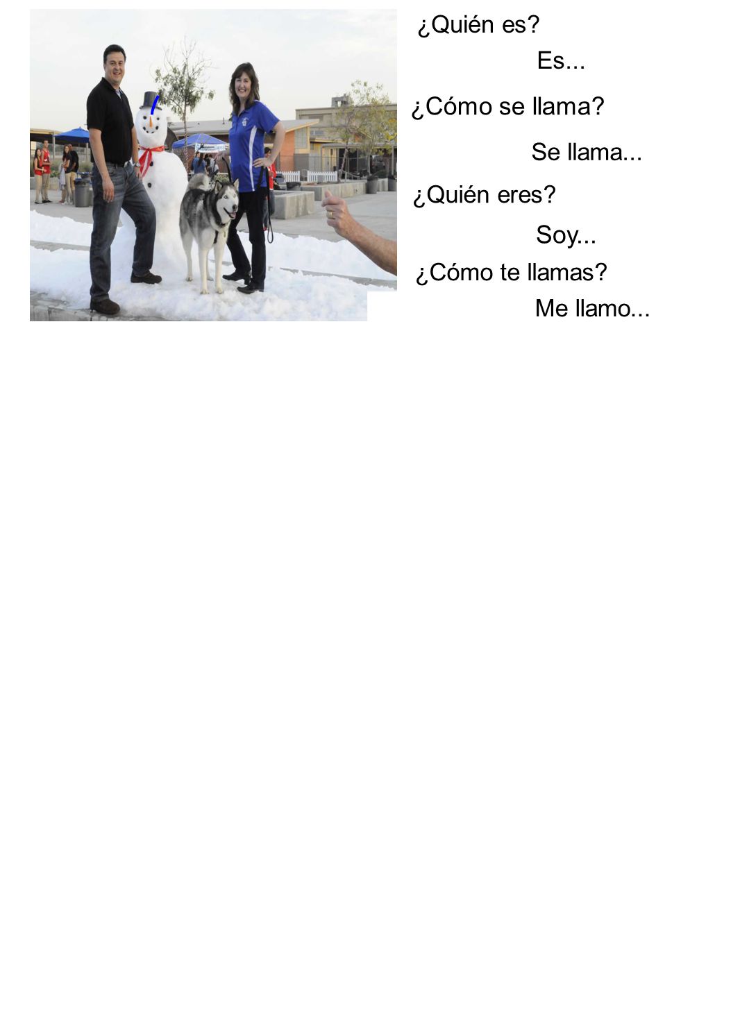 ¿Cómo se llama Soy... ¿Quién es Es... Se llama... ¿Quién eres