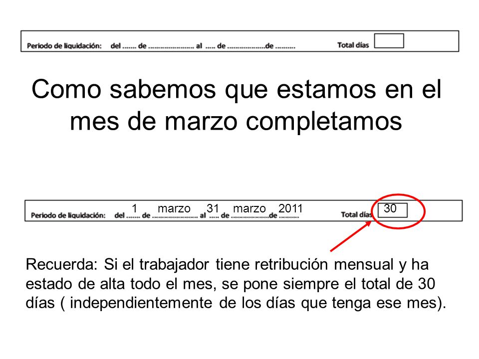Como sabemos que estamos en el mes de marzo completamos