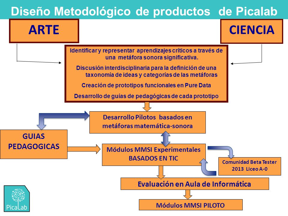 ARTE CIENCIA Diseño Metodológico de productos de Picalab