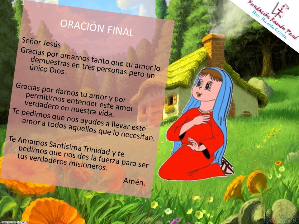 ORACIÓN FINAL Señor Jesús