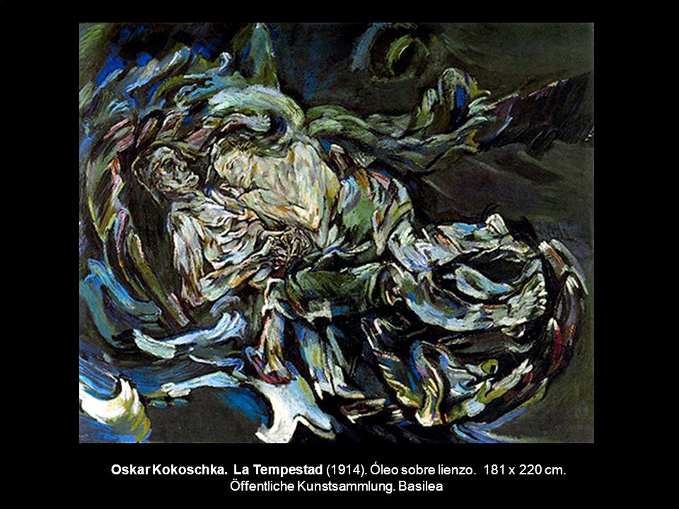 Oskar Kokoschka. La Tempestad (1914). Óleo sobre lienzo. 181 x 220 cm