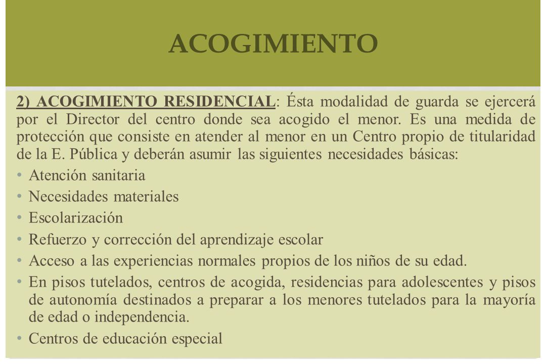 ACOGIMIENTO
