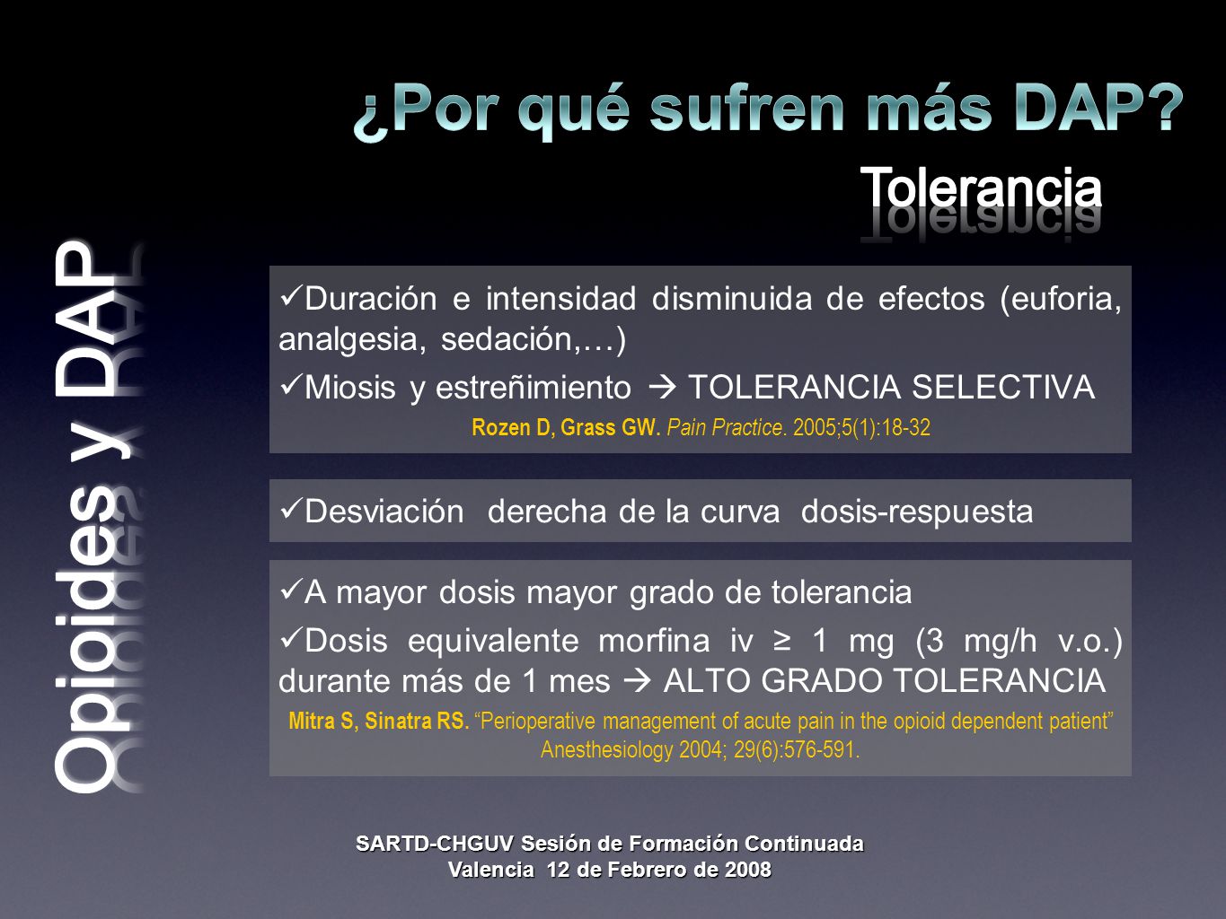 SARTD-CHGUV Sesión de Formación Continuada
