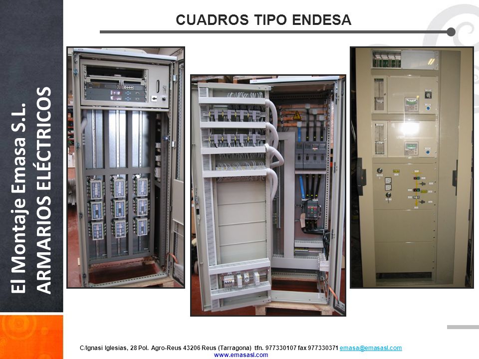 ARMARIOS ELÉCTRICOS El Montaje Emasa S.L. CUADROS TIPO ENDESA