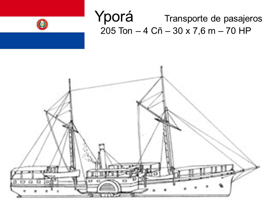 Yporá Transporte de pasajeros 205 Ton – 4 Cñ – 30 x 7,6 m – 70 HP