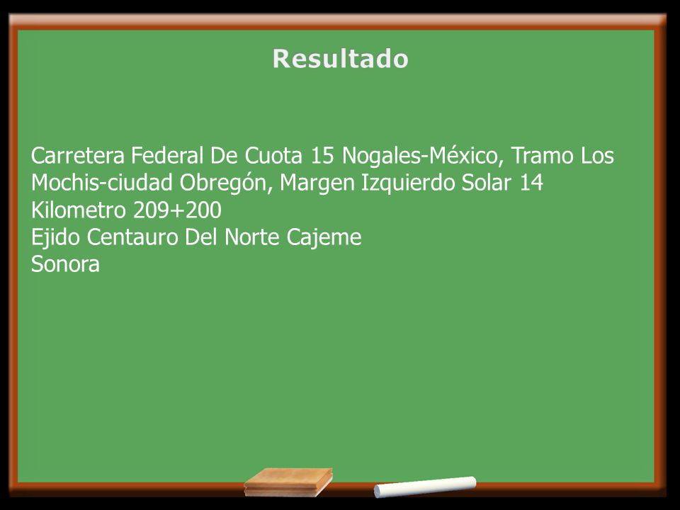 Resultado Carretera Federal De Cuota 15 Nogales-México, Tramo Los Mochis-ciudad Obregón, Margen Izquierdo Solar 14.