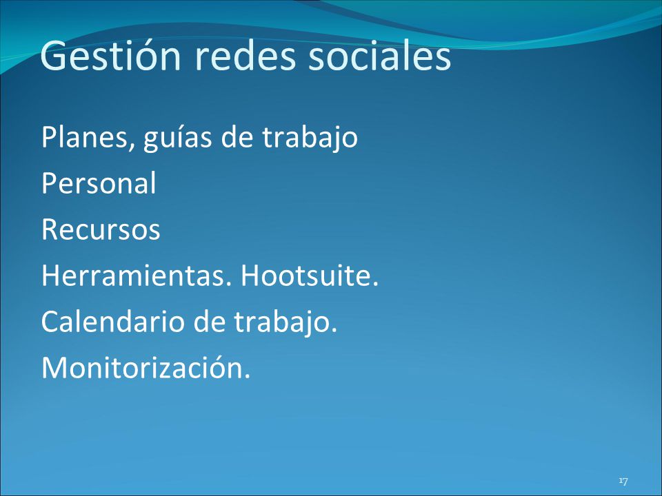Gestión redes sociales