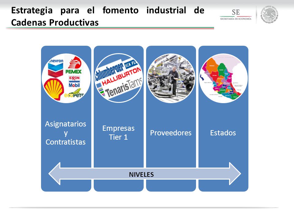 Estrategia para el fomento industrial de Cadenas Productivas