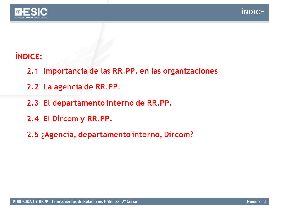 2.1 Importancia de las RR.PP. en las organizaciones