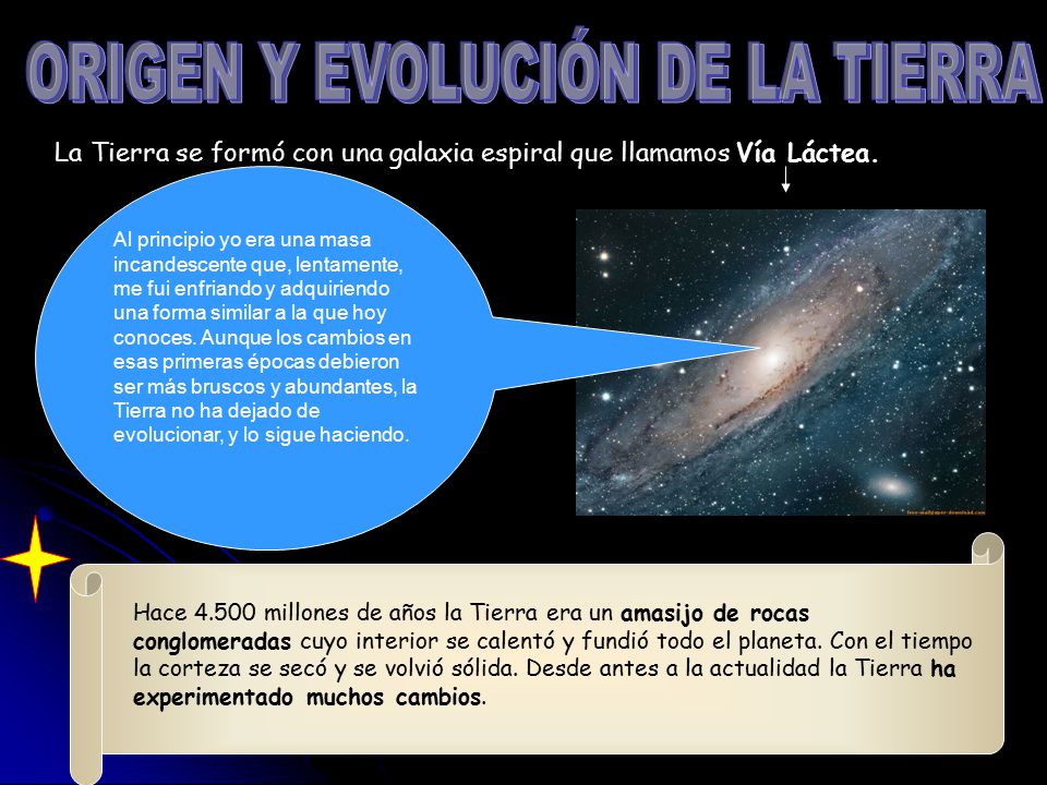 ORIGEN Y EVOLUCIÓN DE LA TIERRA