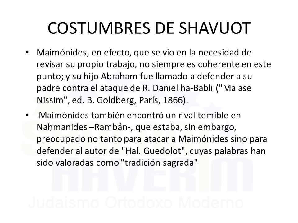 COSTUMBRES DE SHAVUOT