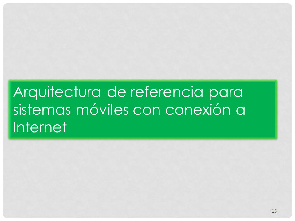 Arquitectura de referencia para sistemas móviles con conexión a Internet