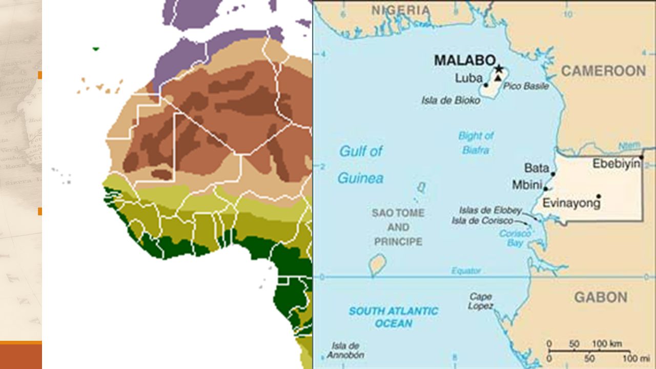 Guinea Superior Ríos abundantes p/e Volta y curso bajo del Níger. Más lluvias y denso bosque tropical.