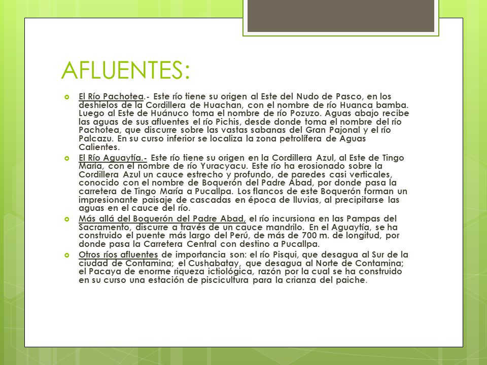 AFLUENTES: