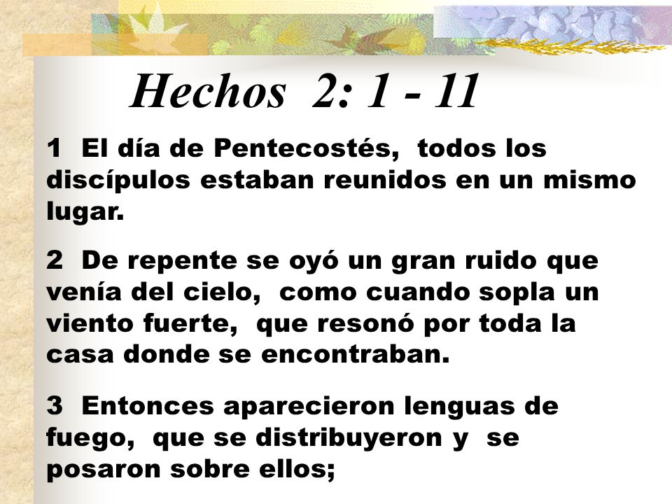 Resultado de imagen para HECHOS 2 BIBLIA PENTECOSTES