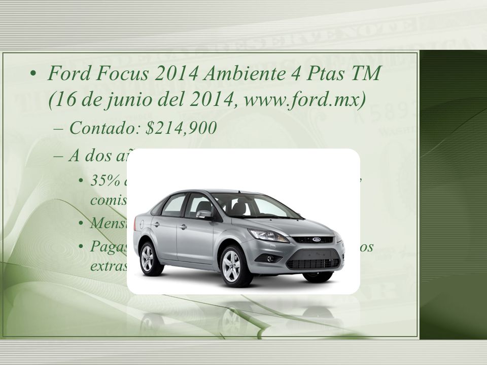 Ford Focus 2014 Ambiente 4 Ptas TM (16 de junio del 2014,