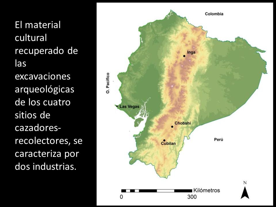 El material cultural recuperado de las excavaciones arqueológicas de los cuatro sitios de cazadores-recolectores, se caracteriza por dos industrias.