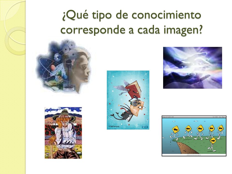 ¿Qué tipo de conocimiento corresponde a cada imagen
