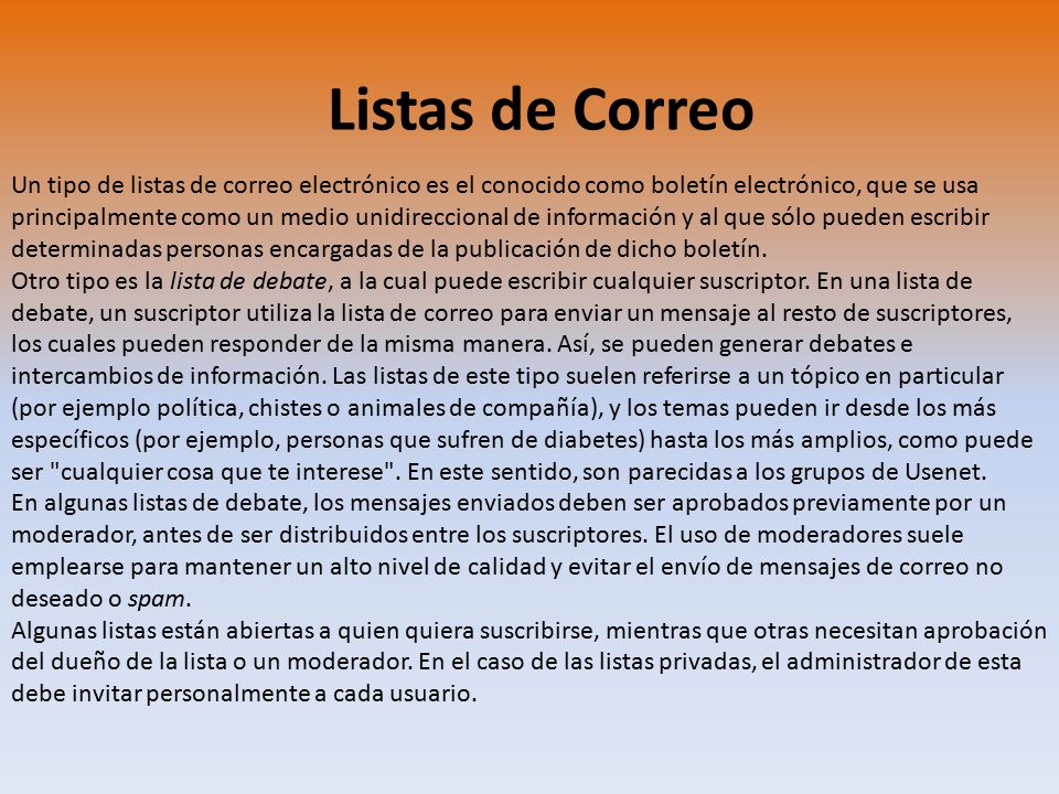 Listas de Correo