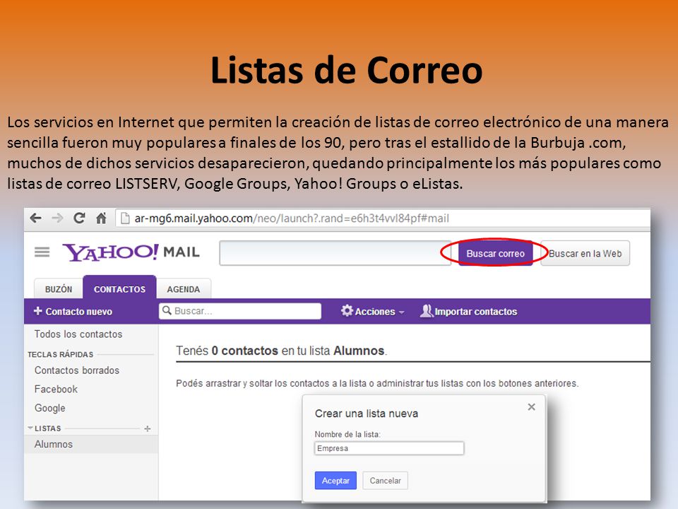 Listas de Correo