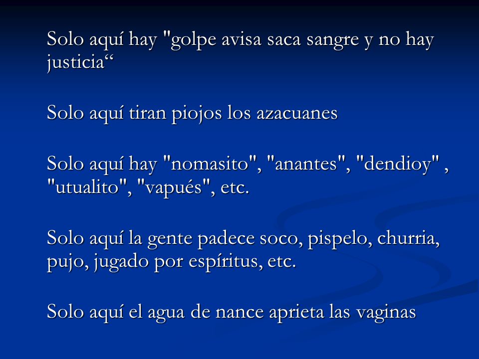 Solo aquí hay golpe avisa saca sangre y no hay justicia