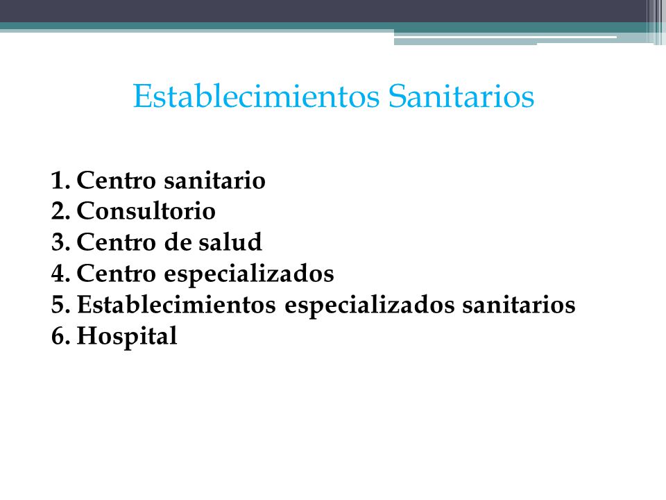 Establecimientos Sanitarios