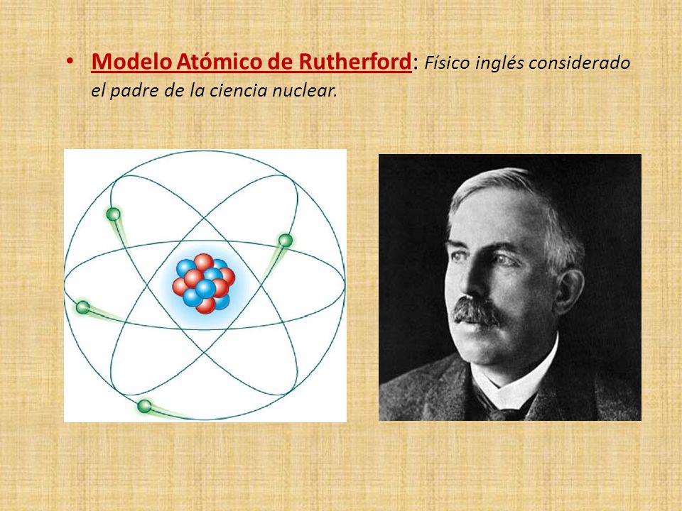 Modelo Atómico de Rutherford: Físico inglés considerado el padre de la ciencia nuclear.
