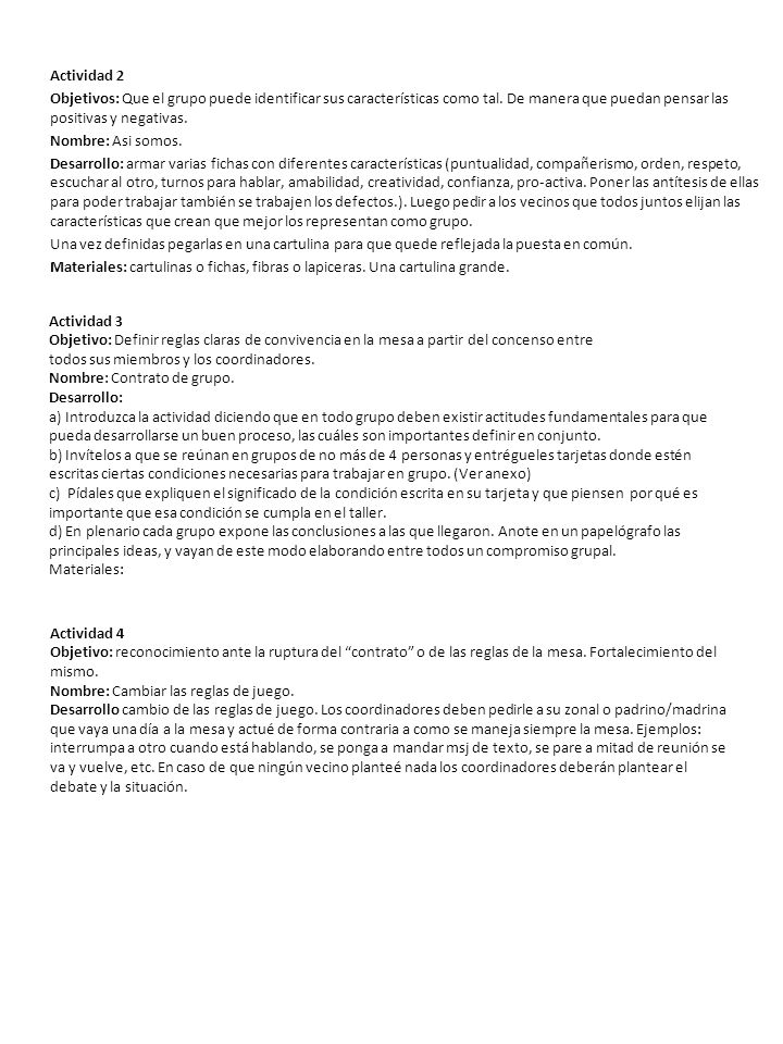 todos sus miembros y los coordinadores. Nombre: Contrato de grupo.