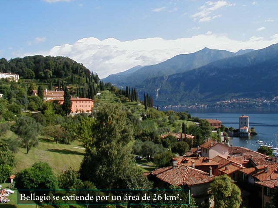 Bellagio se extiende por un área de 26 km².