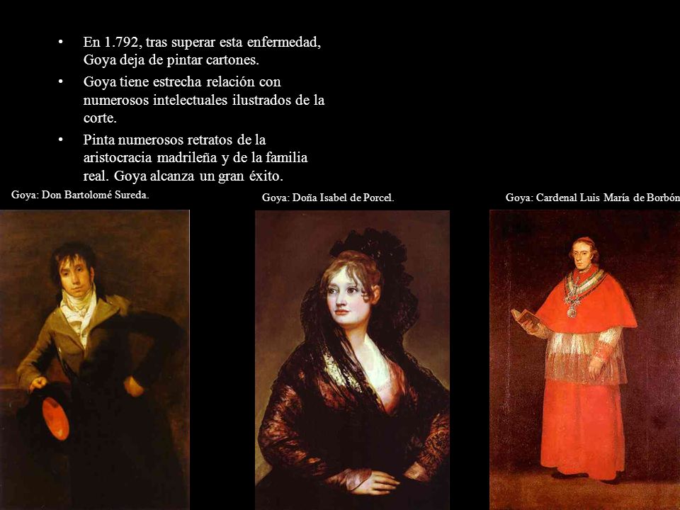 En 1.792, tras superar esta enfermedad, Goya deja de pintar cartones.