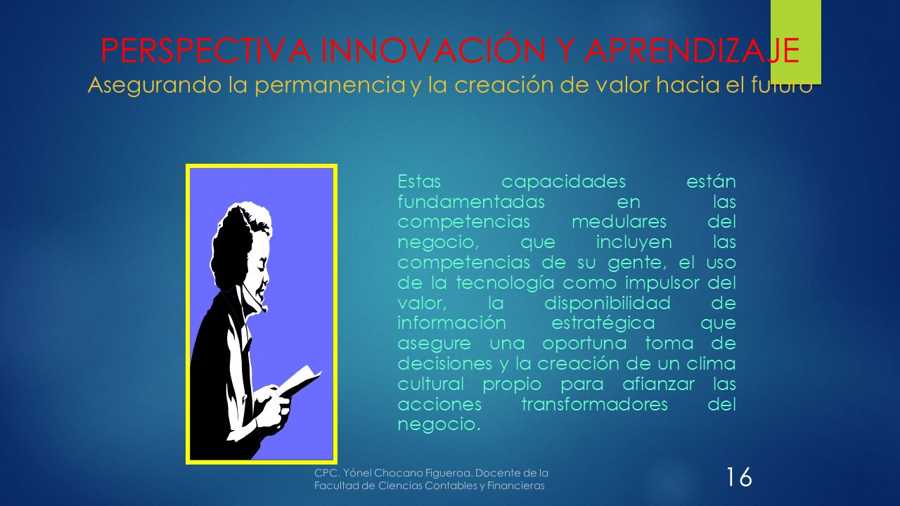 PERSPECTIVA INNOVACIÓN Y APRENDIZAJE Asegurando la permanencia y la creación de valor hacia el futuro