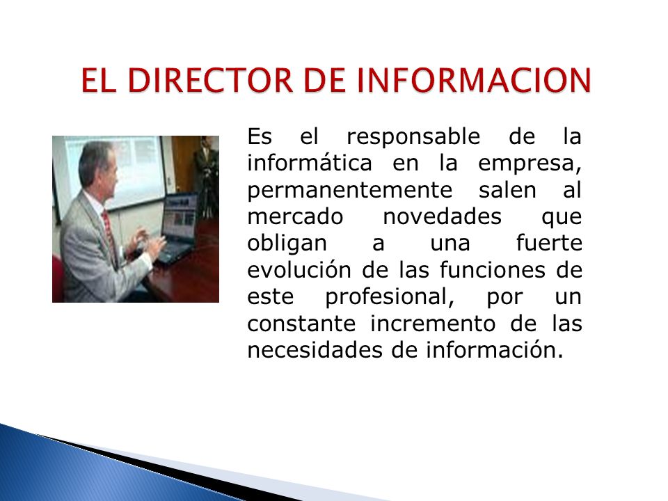 EL DIRECTOR DE INFORMACION